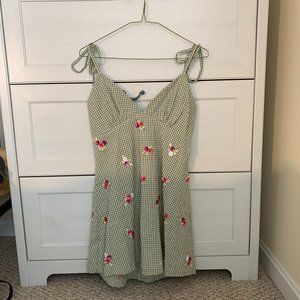NWT Revolve LPA mini dress in gingham green